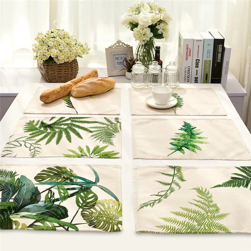 1Pcs Tropical Plants Pattern Kitchen Placemat Dining Table Mats Coaster Cotton Linen Pad Bowl Cup Mat 42*32cm Home Decor MP0008
1Pcs Tropical Plants Pattern Kitchen Placemat Dining Table Mats Coaster Cotton Linen Pad Bowl Cup Mat 42*32cm Home Decor MP0008