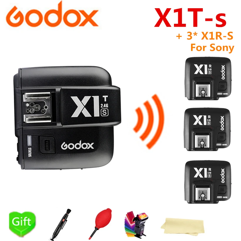 Godox X1T-S HSS TTL беспроводной триггерный передатчик вспышки + 3 * X1R-S приемник для Sony