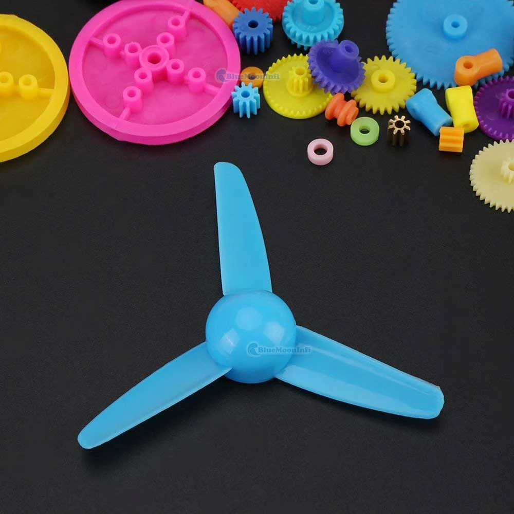 1 Package / Lot 55 Pcs Plastic Motor Gears Shaft Copper Kit Pulley Belt Bushings Assembly DIY Model Robotic Toy Automobile Car |