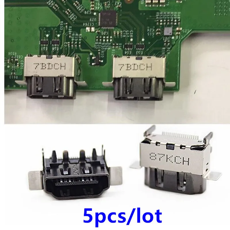 5pcs/lot 1080P HDMI-compatible 2.1 Socket Port Replacement for Microsoft XBOX ONE X ONEX Motherboard Mother Board Repair Parts
5pcs/lot 1080P HDMI-compatible 2.1 Socket Port Replacement for Microsoft XBOX ONE X ONEX Motherboard Mother Board Repair Parts