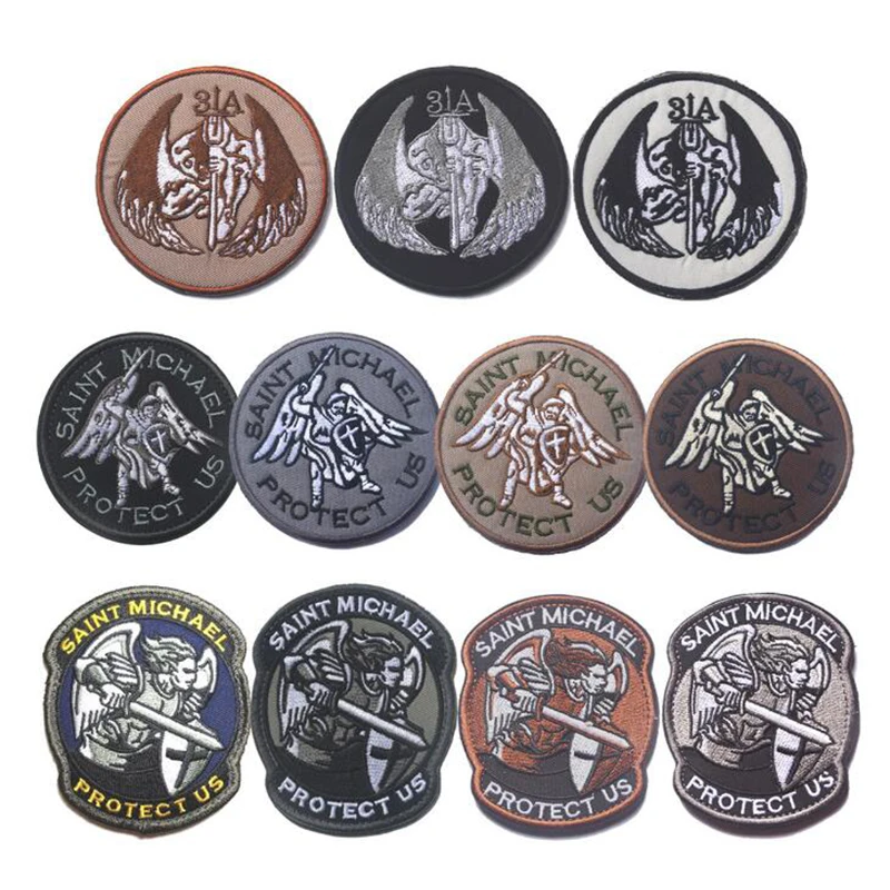 3d Embroidery Badge Looping And Hook Guardian Angels Michael Protect Embroidered Military Costume Fabric The Vintage Badges 
3d Embroidery Badge Looping And Hook Guardian Angels Michael Protect Embroidered Military Costume Fabric The Vintage Badges