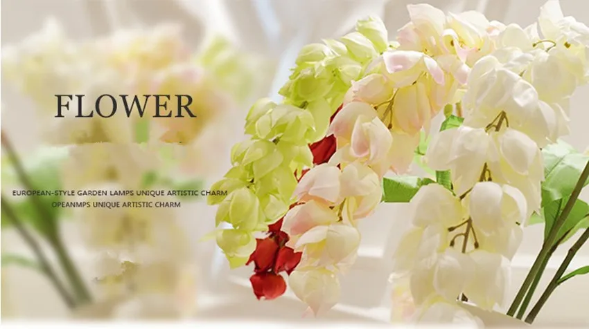 Fashion Big Lantern Flower Rattan Wisteria Vine Holiday Home Table Display Flower White Pink Purple Green in Stock
Fashion Big Lantern Flower Rattan Wisteria Vine Holiday Home Table Display Flower White Pink Purple Green in Stock