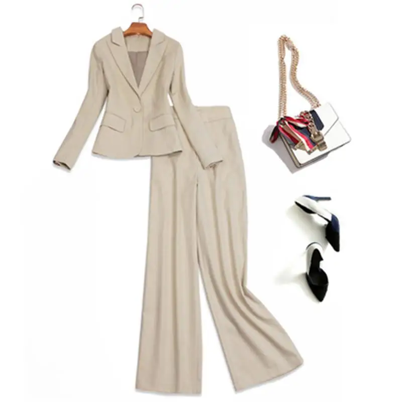Fashion spring herringbone pattern casual suit is being renovated with a button suit + wide leg trousers two-piece suit women
Fashion spring herringbone pattern casual suit is being renovated with a button suit + wide leg trousers two-piece suit women
