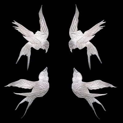 Ivory thread embroidery swallows bird patch for cloth gold thread birds applique swallows cloth stickers
Ivory thread embroidery swallows bird patch for cloth gold thread birds applique swallows cloth stickers