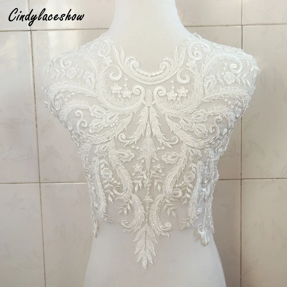 Large Ivory White Beaded Lace Applique Neckline Collar Appliques Embroidery Lace Trim Fabric Cloth Sewing on Patchwork DIY Patch
Large Ivory White Beaded Lace Applique Neckline Collar Appliques Embroidery Lace Trim Fabric Cloth Sewing on Patchwork DIY Patch