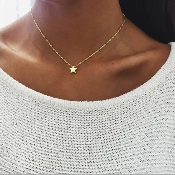 Tenande Punk Clavicle Chain Small Stars Necklaces Pendants for Women New Fashion Cheapest Valentine's Day Jewelry Collier
Tenande Punk Clavicle Chain Small Stars Necklaces Pendants for Women New Fashion Cheapest Valentine's Day Jewelry Collier