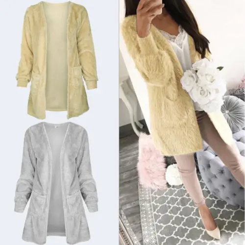 New Casual Loose Wool Blend Pocket Cardigan Solid Gray Khaki Long Sleeve Womens Open Knitwear Tops Warm Autumn Winter Coat
New Casual Loose Wool Blend Pocket Cardigan Solid Gray Khaki Long Sleeve Womens Open Knitwear Tops Warm Autumn Winter Coat