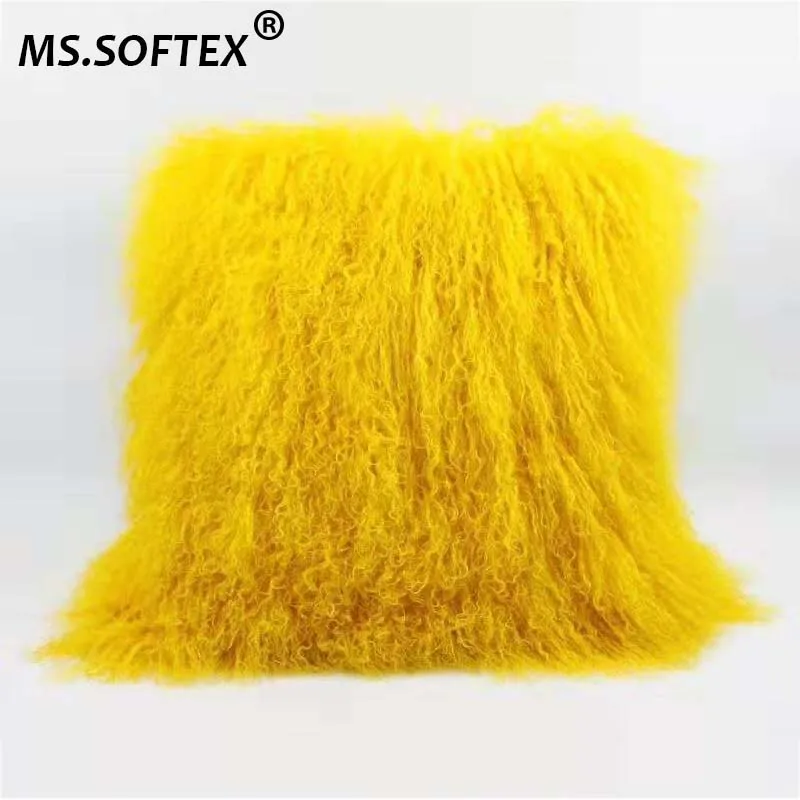 Natural Lamb Fur Cushion Cover Mongolian Lamb Fur Pillowcase Long Plush Hair Custom Made MS.SOFTEX
Natural Lamb Fur Cushion Cover Mongolian Lamb Fur Pillowcase Long Plush Hair Custom Made MS.SOFTEX