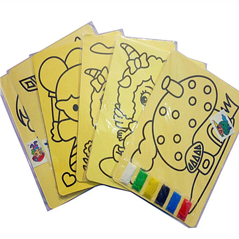 20PCS/LOT Multi specification Children Kids Drawing Toys Sand Painting Pictures Kid DIY Crafts Education Toy Pattern Random
20PCS/LOT Multi specification Children Kids Drawing Toys Sand Painting Pictures Kid DIY Crafts Education Toy Pattern Random
