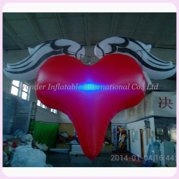 Hanging red inflatable valentines heart inflatable valentines day wedding decoration with angle wings
Hanging red inflatable valentines heart inflatable valentines day wedding decoration with angle wings