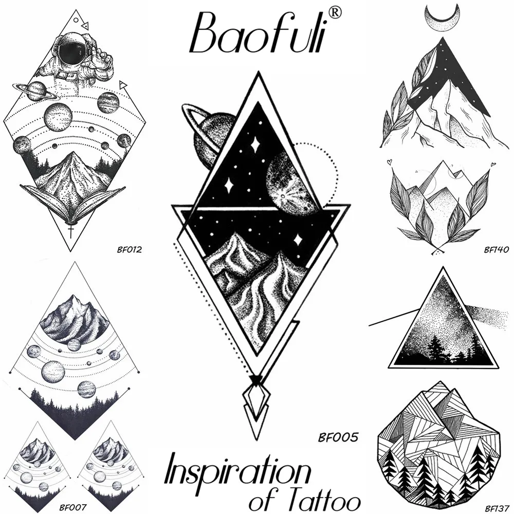 DIY Men Waterproof Temporary Tattoo Geometry Planets Starry Sky Mountain Arm Tatoo Black Triangle Diamond Tattoo Stickers Women
DIY Men Waterproof Temporary Tattoo Geometry Planets Starry Sky Mountain Arm Tatoo Black Triangle Diamond Tattoo Stickers Women