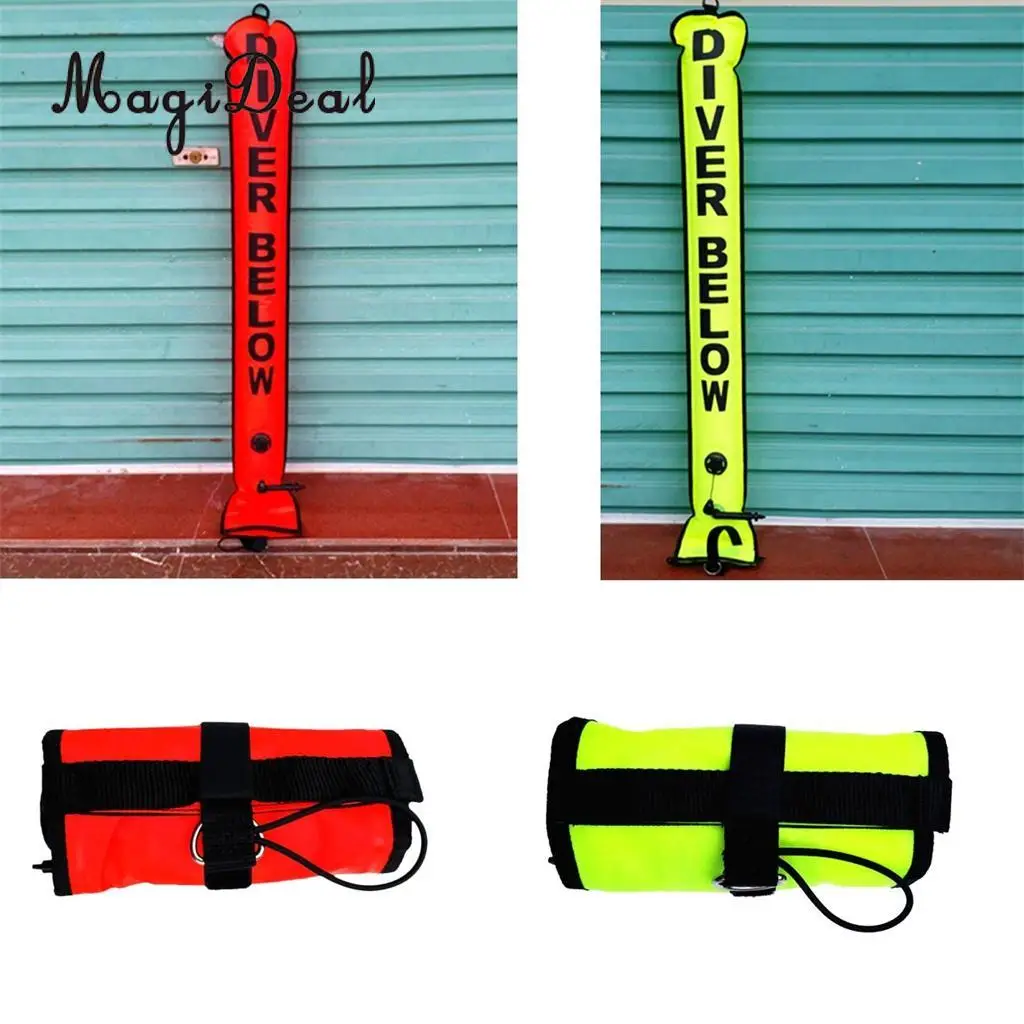 4ft High Visibility Dive SMB Surface Marker Buoy Signal Tube & Oral Inflator Saefty Scuba Diving Snorkeling Equipment - 2 Colors
4ft High Visibility Dive SMB Surface Marker Buoy Signal Tube & Oral Inflator Saefty Scuba Diving Snorkeling Equipment - 2 Colors