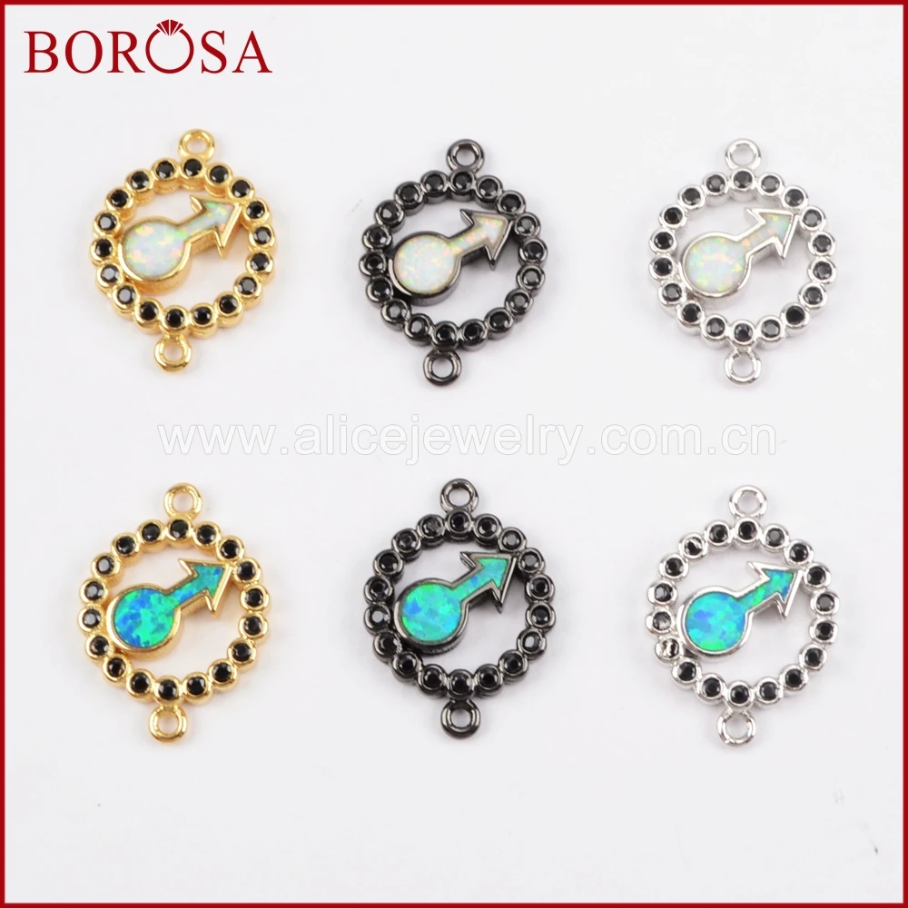 BOROSA Fashion Black CZ Stone Pave Rainbow Man-made Opal Round Arrowhead Druzy Connector for DIY Bracelet Fashion Jewelry WX638 
BOROSA Fashion Black CZ Stone Pave Rainbow Man-made Opal Round Arrowhead Druzy Connector for DIY Bracelet Fashion Jewelry WX638