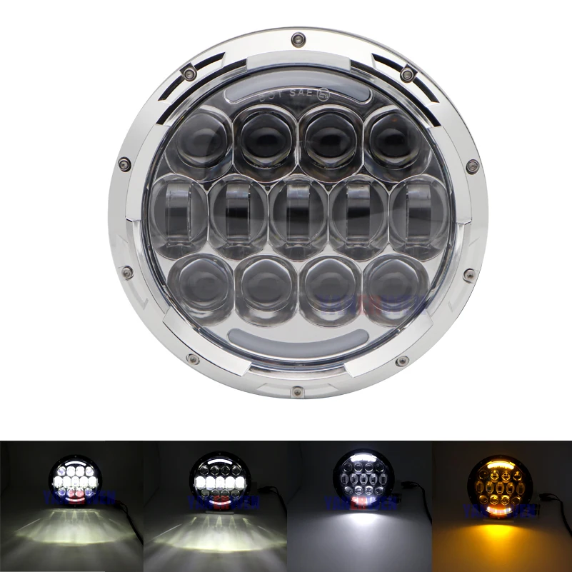 1PCS LED Headlights 7" 7 inch Round 105w Hi/Lo Beam Motorcycle Driving Light with DRL Turn Signal Halo Ring Angle Eyes
1PCS LED Headlights 7" 7 inch Round 105w Hi/Lo Beam Motorcycle Driving Light with DRL Turn Signal Halo Ring Angle Eyes