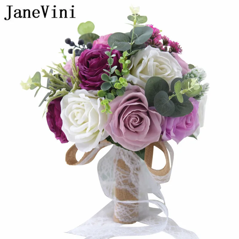 JaneVini Artificial Purple Rose Bouquet Bleu Beach Wedding Bridal Flowers Bride Bouquet Blue Red Lace Hand Bouquet Groom Flower
JaneVini Artificial Purple Rose Bouquet Bleu Beach Wedding Bridal Flowers Bride Bouquet Blue Red Lace Hand Bouquet Groom Flower