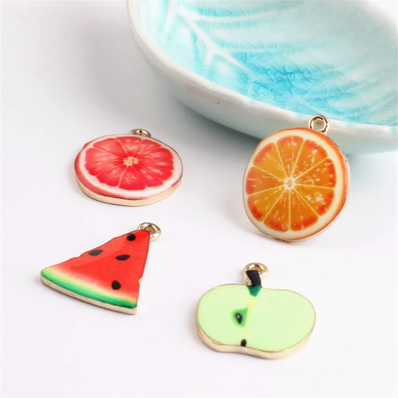 New Style Enamel Alloy Fruit Charms Pendants Gold Color Plated Oil Drop Metal Watermelon Piece Apple Orange DIY Jewelry Charm
New Style Enamel Alloy Fruit Charms Pendants Gold Color Plated Oil Drop Metal Watermelon Piece Apple Orange DIY Jewelry Charm