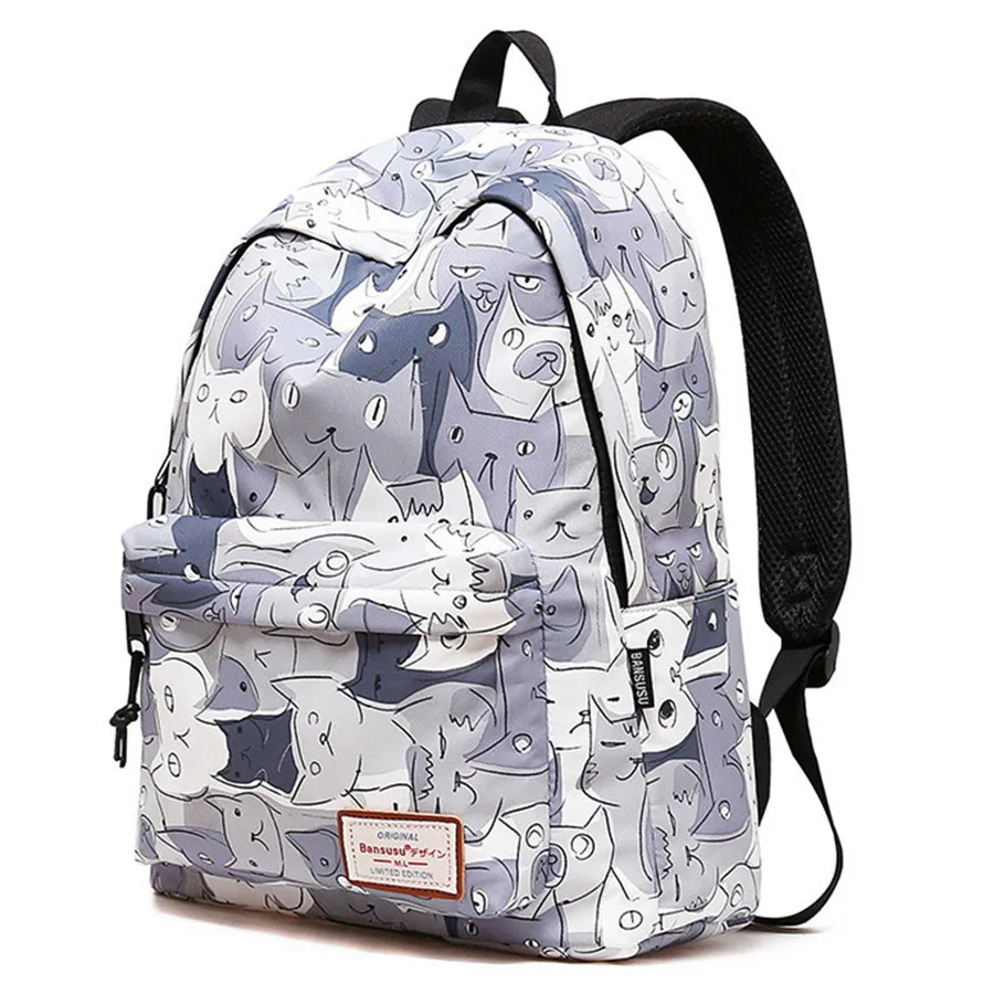 Famous Brand Women's Waterproof Backpacks Cat Cartoon printing Schoolbags For Girl's Children Travel Bags School Bag Hot Sale
Famous Brand Women's Waterproof Backpacks Cat Cartoon printing Schoolbags For Girl's Children Travel Bags School Bag Hot Sale