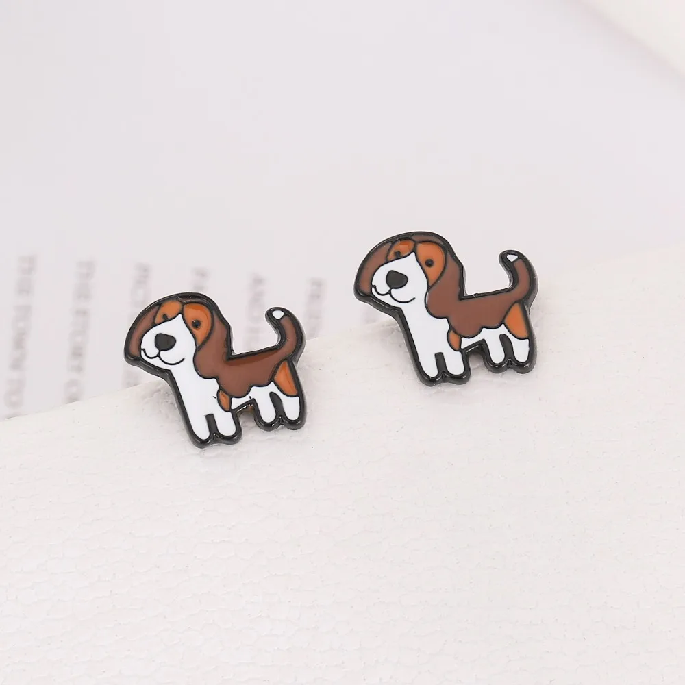 Daisies Beagle Puppy Shaped Enamel Handmade Cute Cartoon Animal Dog Stud Earrings For Women Animal Jewelry
Daisies Beagle Puppy Shaped Enamel Handmade Cute Cartoon Animal Dog Stud Earrings For Women Animal Jewelry