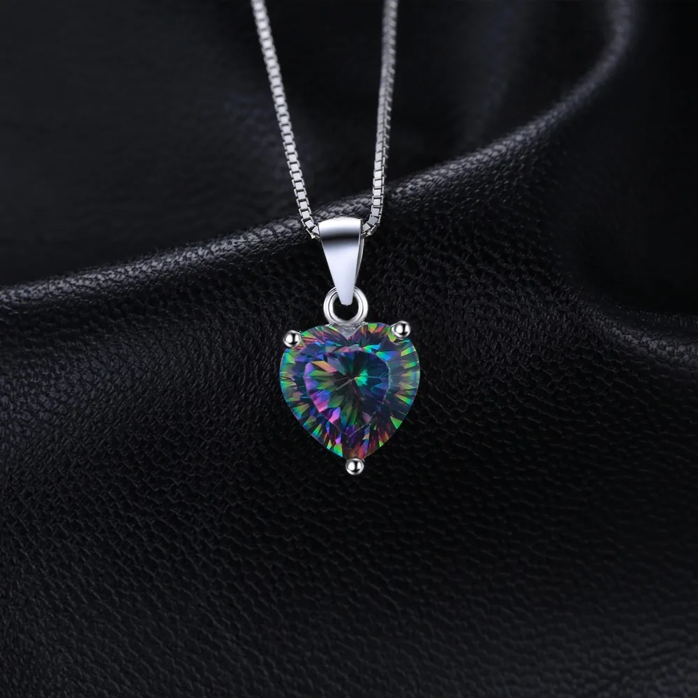 JewelryPalace 4.35ct Genuine Rainbow Fire Mystic Topaz Pendant Solid 925 Sterling Silver Vintage Jewelry Without A Chain | Украшения и