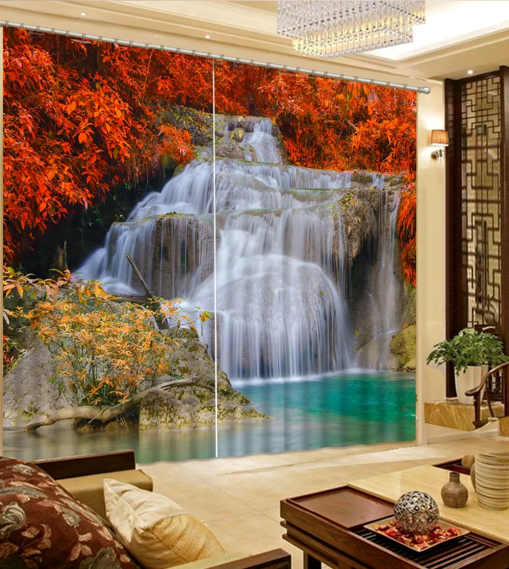 auturn cutains waterfall curtain 3D Blackout Curtains For Living room Bedding room
auturn cutains waterfall curtain 3D Blackout Curtains For Living room Bedding room