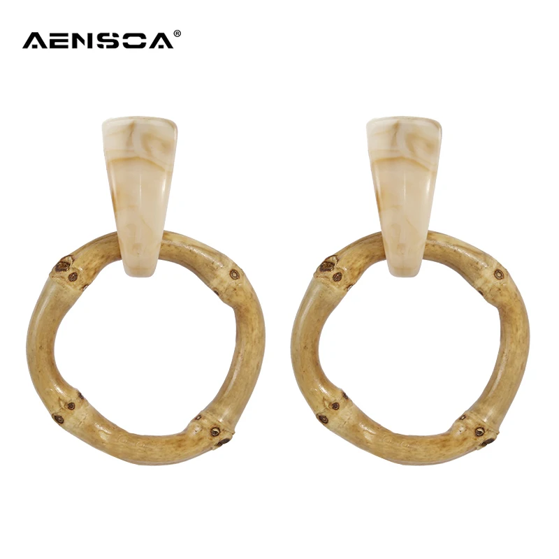 AENSOA Vintage Creative Bamboo Wooden Drop Earrings For Women Simple Round Handmade Bamboo Dangle Earrings Fashion Jewelry Gift
AENSOA Vintage Creative Bamboo Wooden Drop Earrings For Women Simple Round Handmade Bamboo Dangle Earrings Fashion Jewelry Gift
