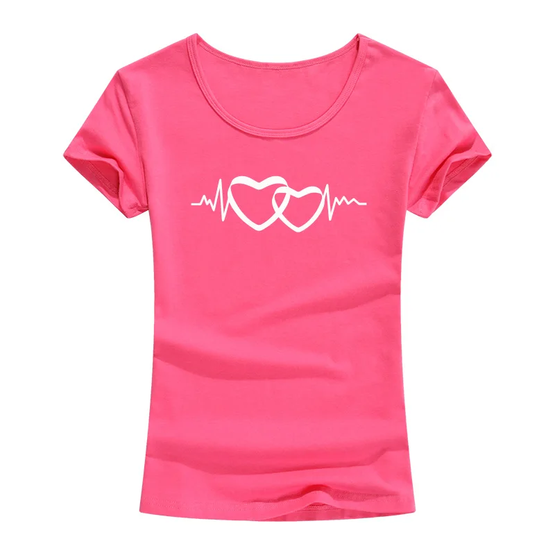 Love Heartbeat T-Shirts Women Summer Fashion Short Sleeve Cotton T Shirt Harajuku Funny O-Neck Tops Tee Camiseta Femenina
Love Heartbeat T-Shirts Women Summer Fashion Short Sleeve Cotton T Shirt Harajuku Funny O-Neck Tops Tee Camiseta Femenina