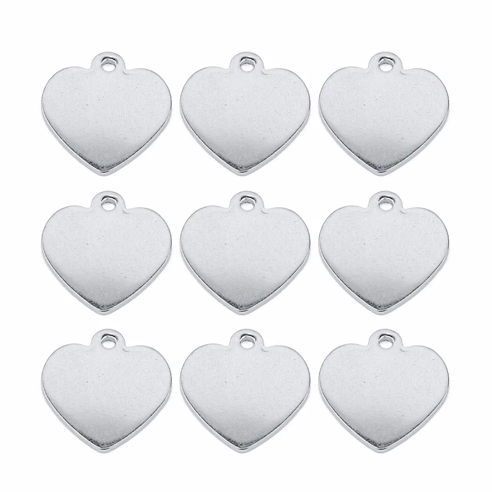 LOULEUR 10pcs Stainless Steel Metal Love Heart Connectors For Bracelets Pendants Blank Diy Charms Jewelry Makings Findings
LOULEUR 10pcs Stainless Steel Metal Love Heart Connectors For Bracelets Pendants Blank Diy Charms Jewelry Makings Findings
