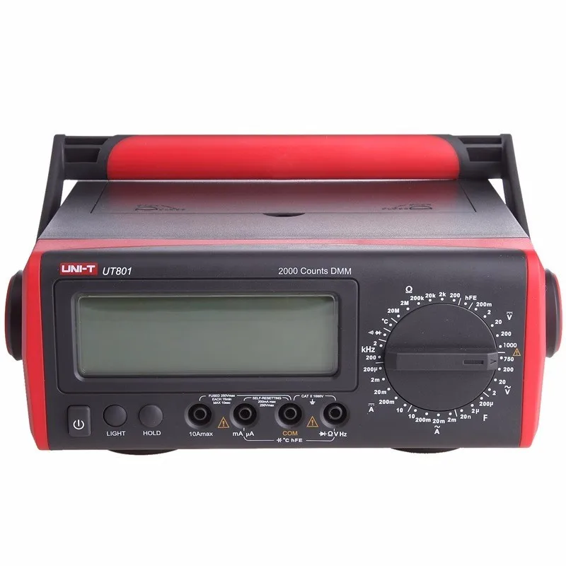UNI T UT801 цифровой мультиметр с ЖК дисплеем настольного типа 1000 в 10 А Вольт тестер