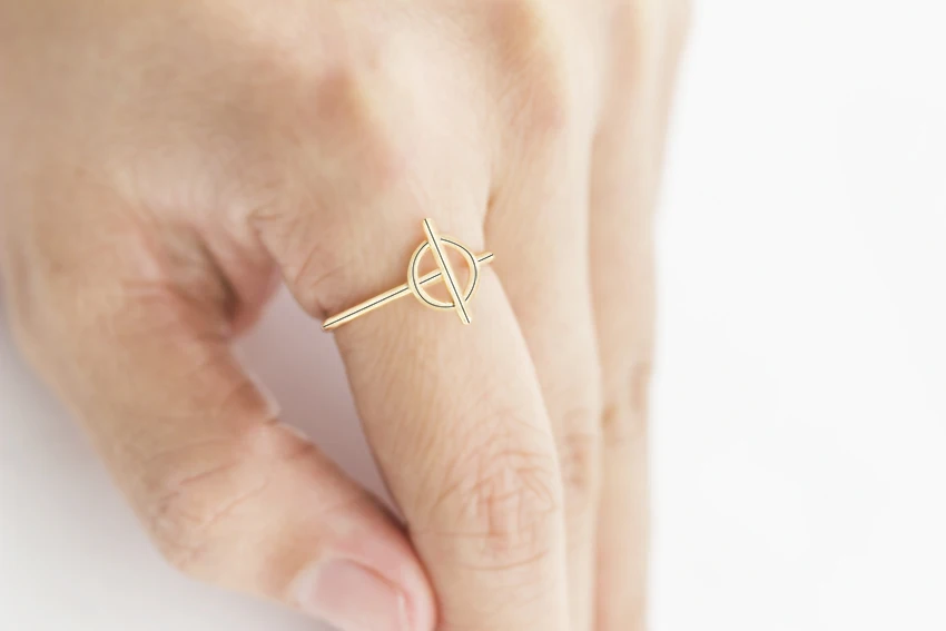 Geometric Adjustable Round Knuckle Rings For Women Men Jewelry Gold Color Circle Piercing Cross Long Bar Bijoux Femme | Украшения и
