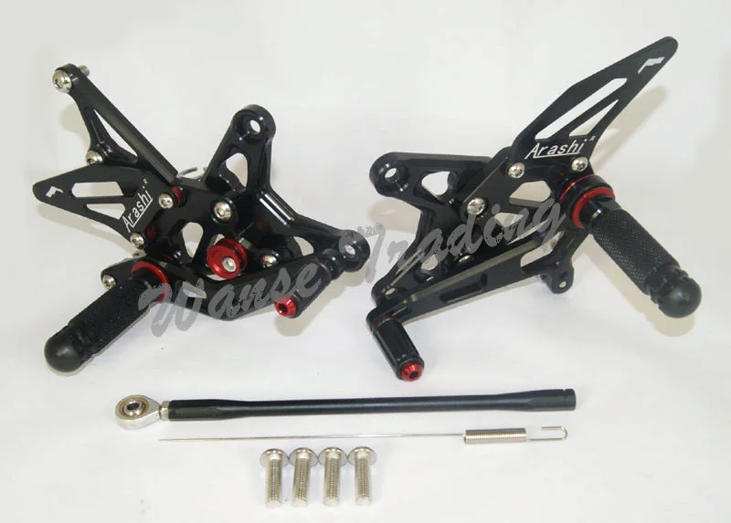 CNC Adjustable Rider Rear Sets Rearset Footrest Foot Rest Pegs Black For Kawasaki Ninja ZX-6R ZX6R 2009 2010 2011 2012 2013-2015
CNC Adjustable Rider Rear Sets Rearset Footrest Foot Rest Pegs Black For Kawasaki Ninja ZX-6R ZX6R 2009 2010 2011 2012 2013-2015