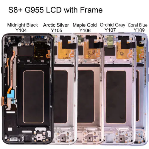 ORIGINAL SUPER AMOLED S8 LCD with frame for SAMSUNG Galaxy S8 G950 G950F Display S8 Plus G955 G955F Touch Screen Digitizer
ORIGINAL SUPER AMOLED S8 LCD with frame for SAMSUNG Galaxy S8 G950 G950F Display S8 Plus G955 G955F Touch Screen Digitizer