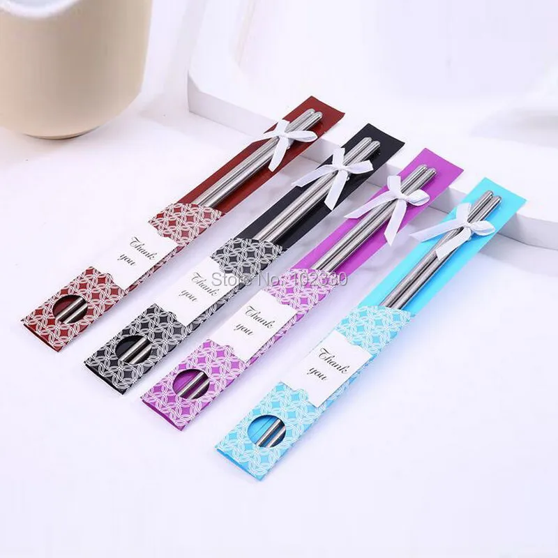 400pcs=200BOX/LOT+ Wedding Gift Stainless Steel Dining Chopsticks Can Personalize Tag Bridal Shower Favors S2017103
400pcs=200BOX/LOT+ Wedding Gift Stainless Steel Dining Chopsticks Can Personalize Tag Bridal Shower Favors S2017103