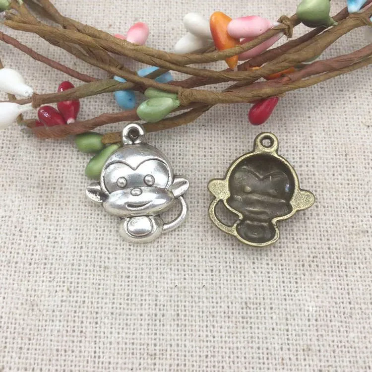 High Quality 20 Pieces/Lot 23mm*20mm Antique Silver plated Or Antique Bronze Jewelry Making Charm Monkey Charms
High Quality 20 Pieces/Lot 23mm*20mm Antique Silver plated Or Antique Bronze Jewelry Making Charm Monkey Charms