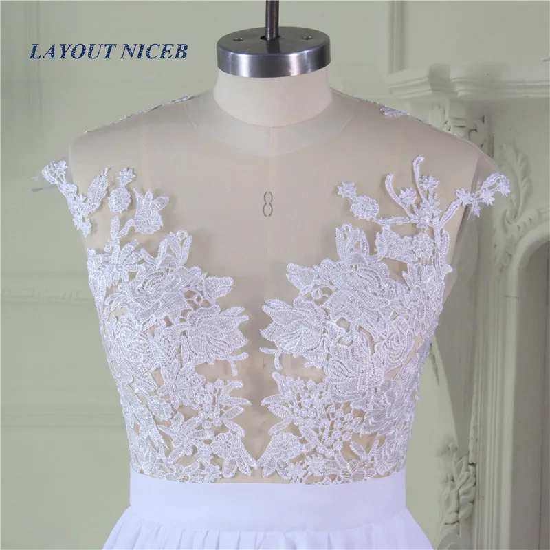 Romantic Summer White Lace Beach Wedding Dress 2017 Sheer Neck Chiffon Wedding Gowns Side Slit Bridal Dress Vestido de Noiva
Romantic Summer White Lace Beach Wedding Dress 2017 Sheer Neck Chiffon Wedding Gowns Side Slit Bridal Dress Vestido de Noiva