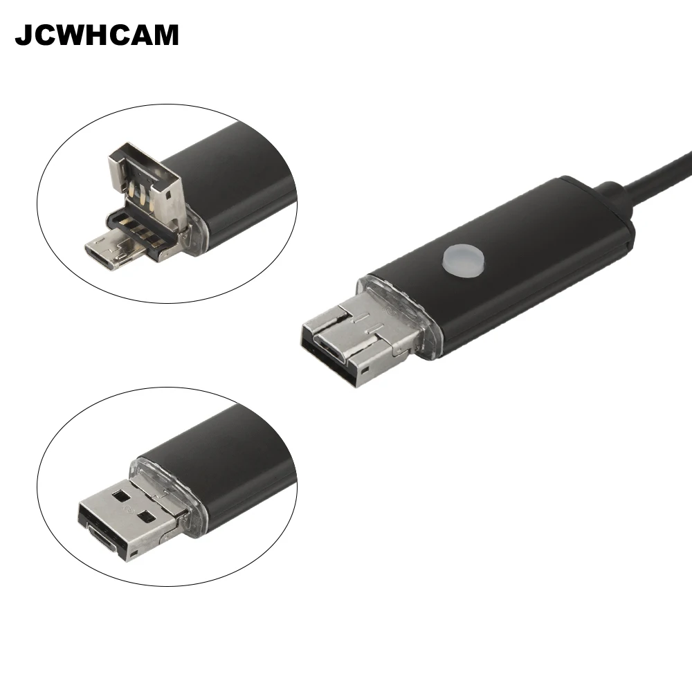 

JCWHCAM 5.5mm Len Android OTG USB Endoscope Camera 1M 2M 5M 10M Waterproof Snake Pipe Inspection Android USB Borescope Camera