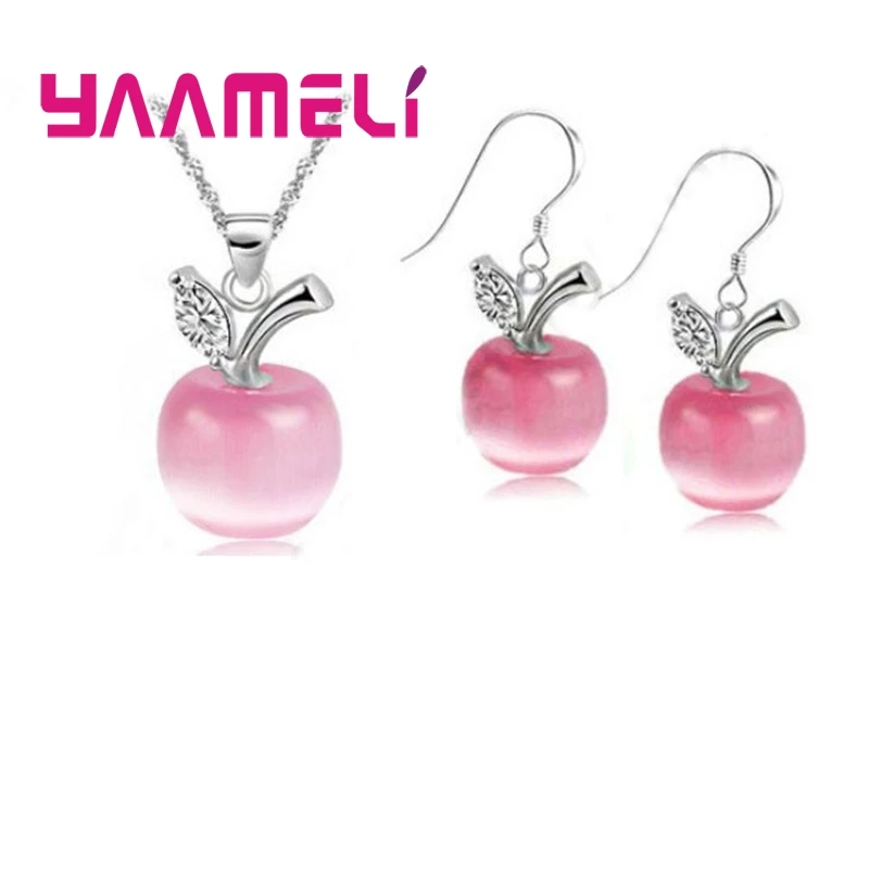 Lovely 925 Sterling Silver Jewelry Sets Cat'S Eye Stone CZ Crystal Pendant Necklace Hook Earrings Gifts for Women Girl
Lovely 925 Sterling Silver Jewelry Sets Cat'S Eye Stone CZ Crystal Pendant Necklace Hook Earrings Gifts for Women Girl