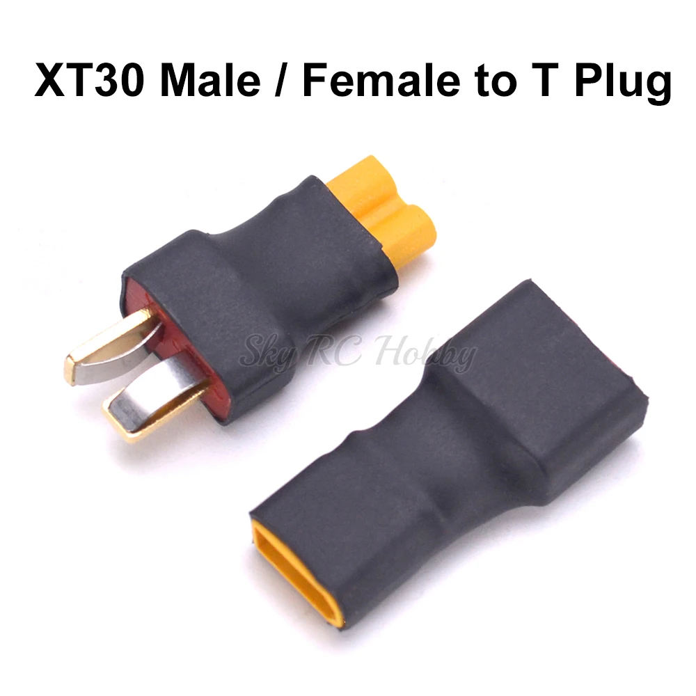 No Wire XT30 Male / Female Connector to T-Plug T Plug Deans Style Female / Male Conversion Adapter For RC battery models
No Wire XT30 Male / Female Connector to T-Plug T Plug Deans Style Female / Male Conversion Adapter For RC battery models