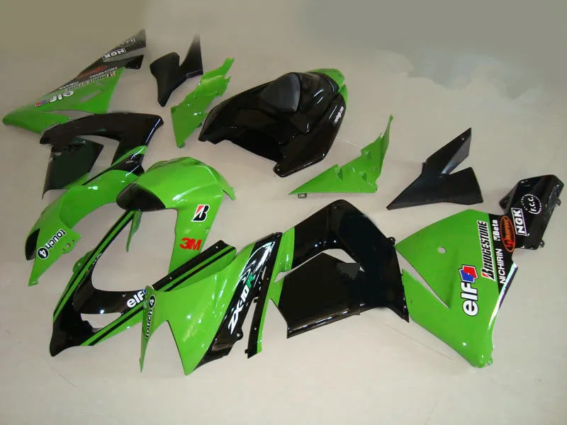 Набор обтекателей мотоцикла для KAWASAKI Ninja ZX10R 04 05 ZX 10R 2004 2005 ABS зеленый глянцевый