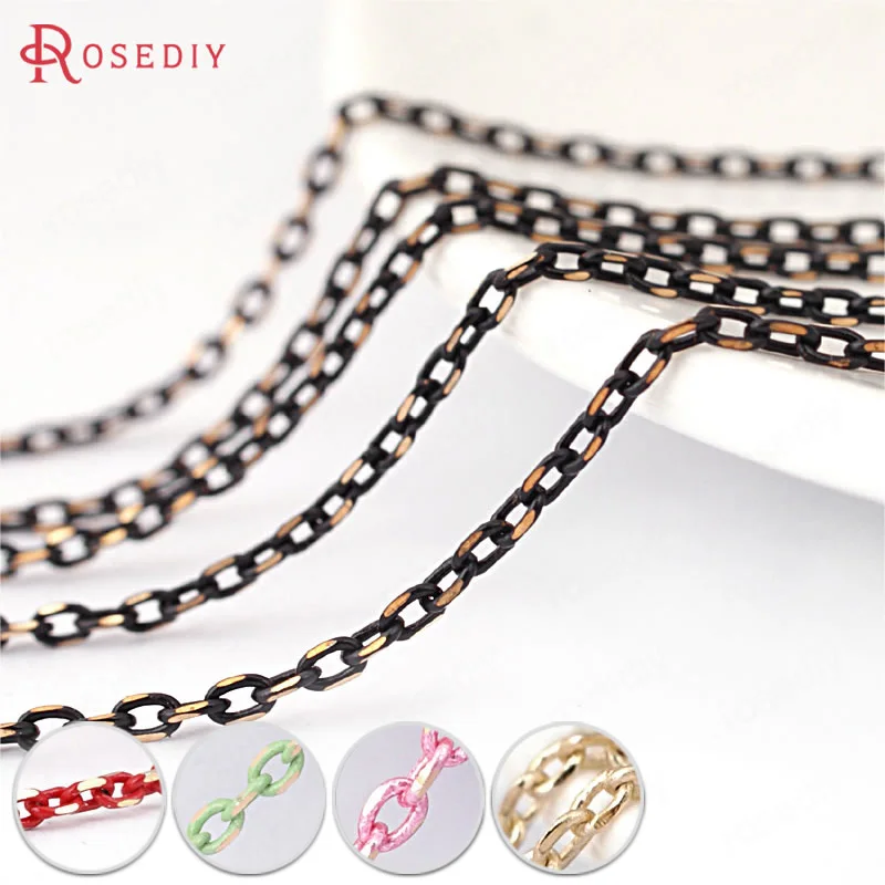 (25873)5 Meters Chain width 1.5MM Electrophoresis Colorful Copper Faceted Oval Necklace Chains Diy Jewelry Findings Accessories
(25873)5 Meters Chain width 1.5MM Electrophoresis Colorful Copper Faceted Oval Necklace Chains Diy Jewelry Findings Accessories