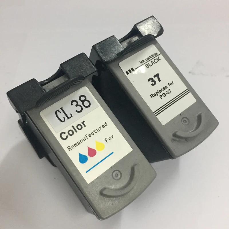 Vilaxh 2pieces PG37 CL38 compatible ink cartridge for canon PG-37 CL-38 For Canon IP1800 1900 2500 2580 2600 MP140 160 190
Vilaxh 2pieces PG37 CL38 compatible ink cartridge for canon PG-37 CL-38 For Canon IP1800 1900 2500 2580 2600 MP140 160 190
