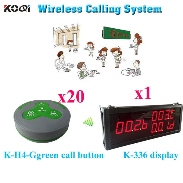 Restaurant Waiter Call System Most Popular Restaurant Buzzer Kitchen Call Buttons Guest Pager (1 display 20 call button)
Restaurant Waiter Call System Most Popular Restaurant Buzzer Kitchen Call Buttons Guest Pager (1 display 20 call button)