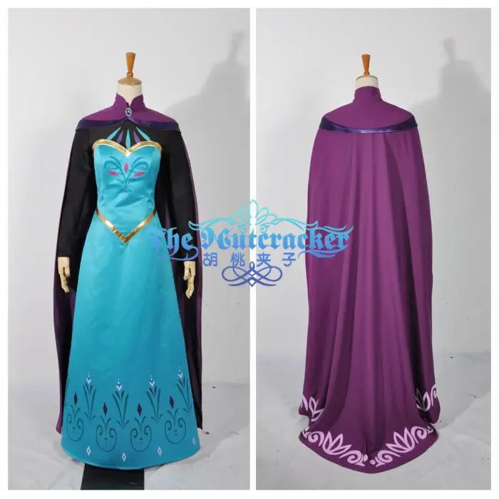 2015 Fashion Types Elsa Crown Coronation dress Party Cosplay Costume H002 | Тематическая одежда и униформа