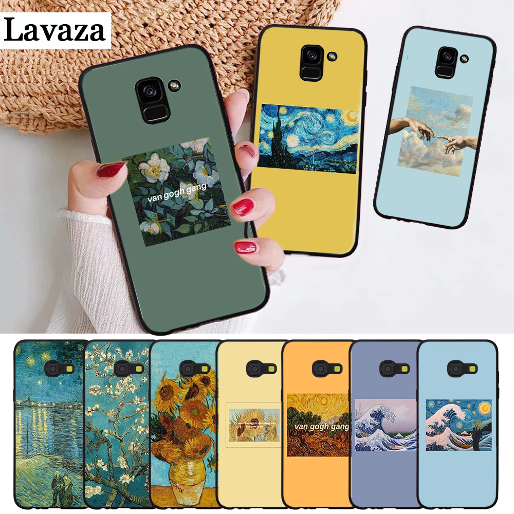 Силиконовый чехол Lavaza с большим художественным рисунком Ван Гога для Samsung A3 A5 2016