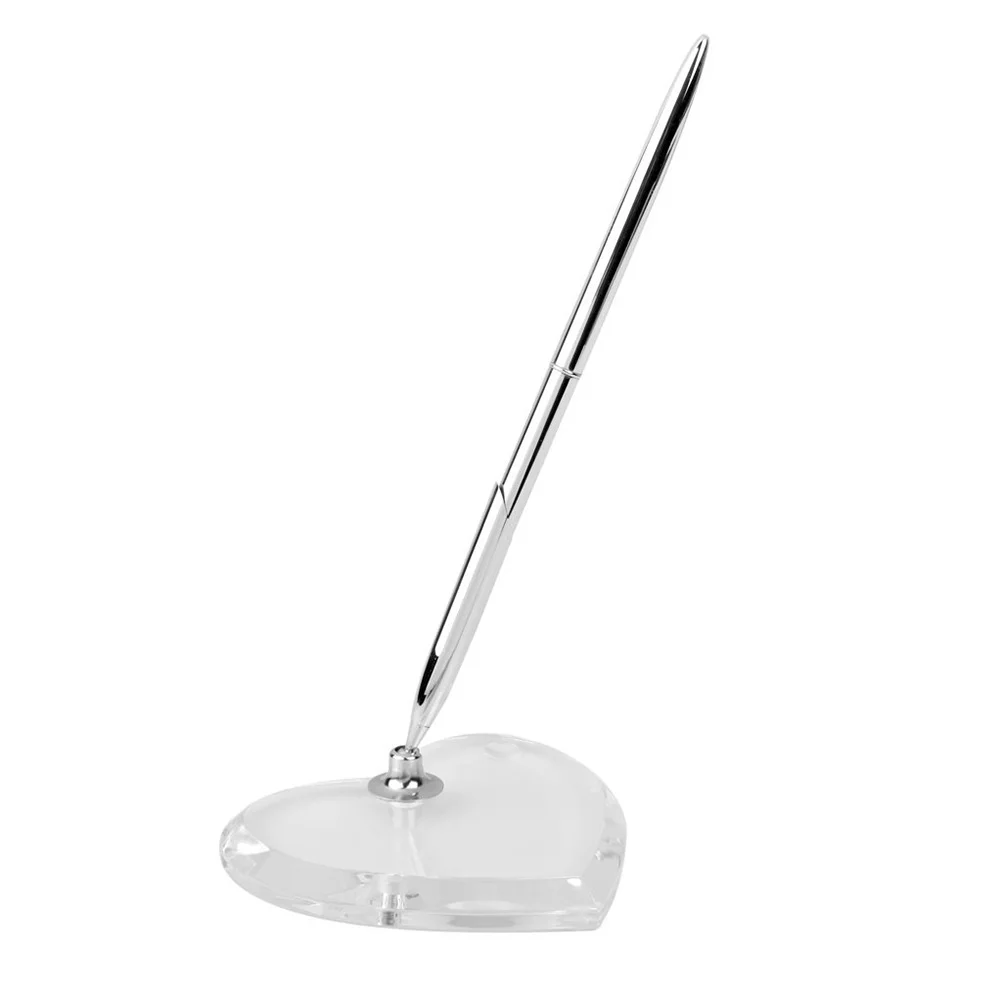 Wedding Guest Book Signing Pen Marriage Decor Gifts and Party Supply with Heart Shape Acrylic Base Stand (Silver)
Wedding Guest Book Signing Pen Marriage Decor Gifts and Party Supply with Heart Shape Acrylic Base Stand (Silver)
