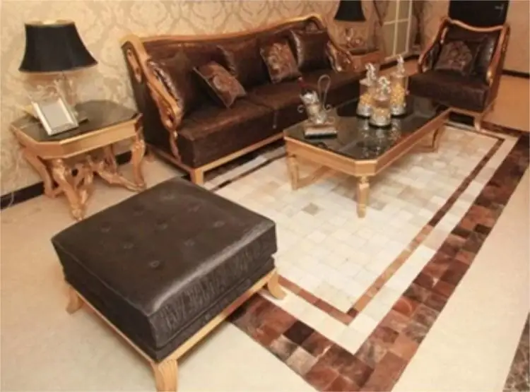 Fashionable art carpet 100% natural genuine cowhide leather needle punched carpet
Fashionable art carpet 100% natural genuine cowhide leather needle punched carpet