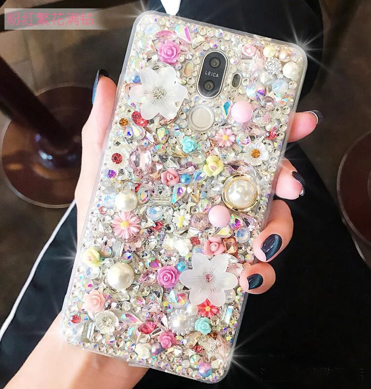 Для LG G5 G6 G7 V10 V20 V30 роскошный цветок жемчуг горный хрусталь Дело Алмазный Обложка| |