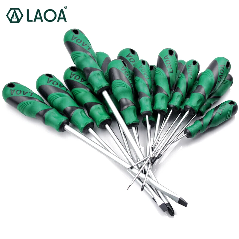 LAOA 1pcs Slotted Screwdriver S2 Material Phillips Screwdrivers Double Color handle Screw Driver With Magnetism
LAOA 1pcs Slotted Screwdriver S2 Material Phillips Screwdrivers Double Color handle Screw Driver With Magnetism