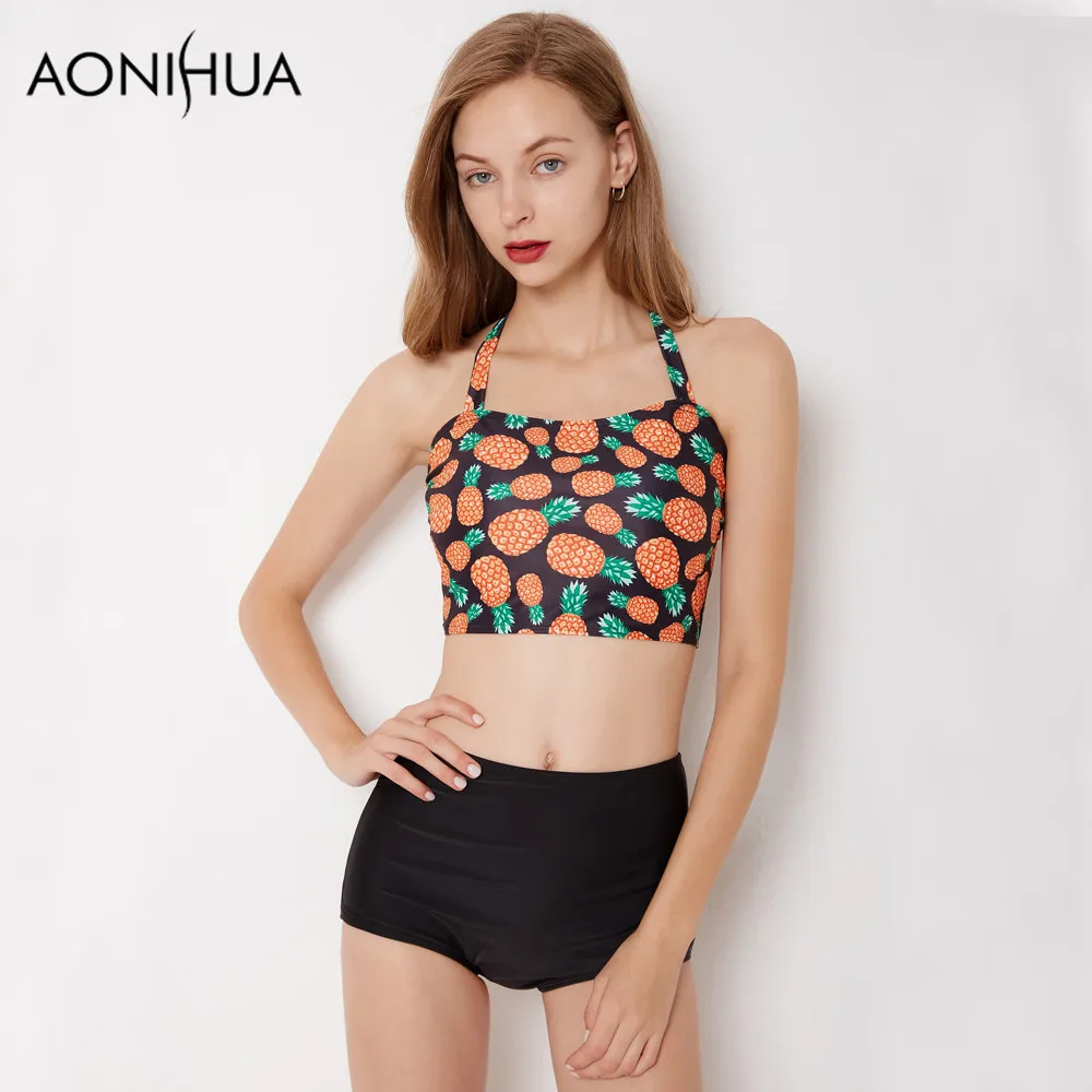 AONIHUA Dream of Midsummer | Комплект бикини с принтом ананасов фруктов для женщин, купальники с высокой талией на шее с лямкой на шее, короткий топ, купа...
AONIHUA Dream of Midsummer | Комплект бикини с принтом ананасов фруктов для женщин, купальники с высокой талией на шее с лямкой на шее, короткий топ, купа...