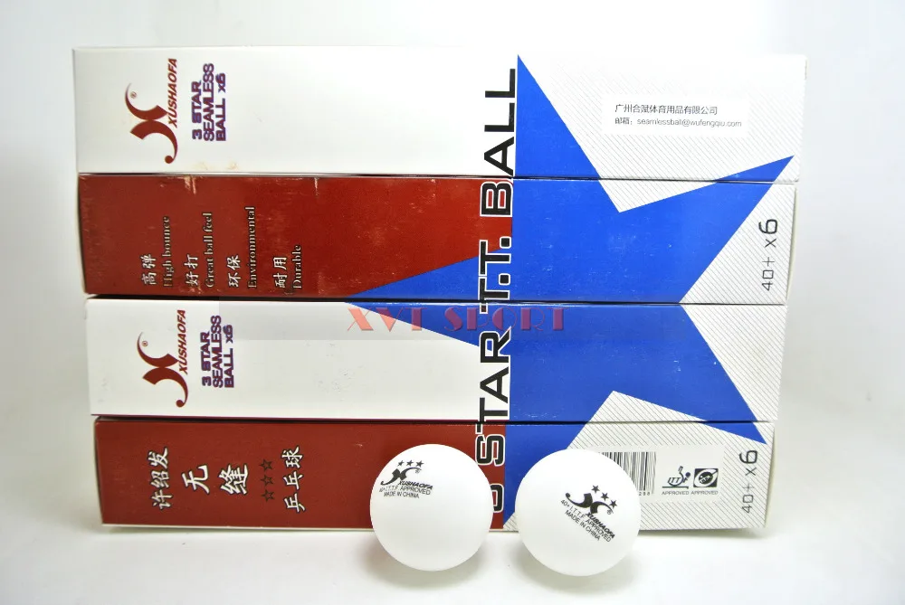 WholeSale XUSHAOFA 40+ New Material Seamless PP BallTable Tennis ball / ping pong ball 2 boxes/lot 12pcs with Tracking Number
WholeSale XUSHAOFA 40+ New Material Seamless PP BallTable Tennis ball / ping pong ball 2 boxes/lot 12pcs with Tracking Number