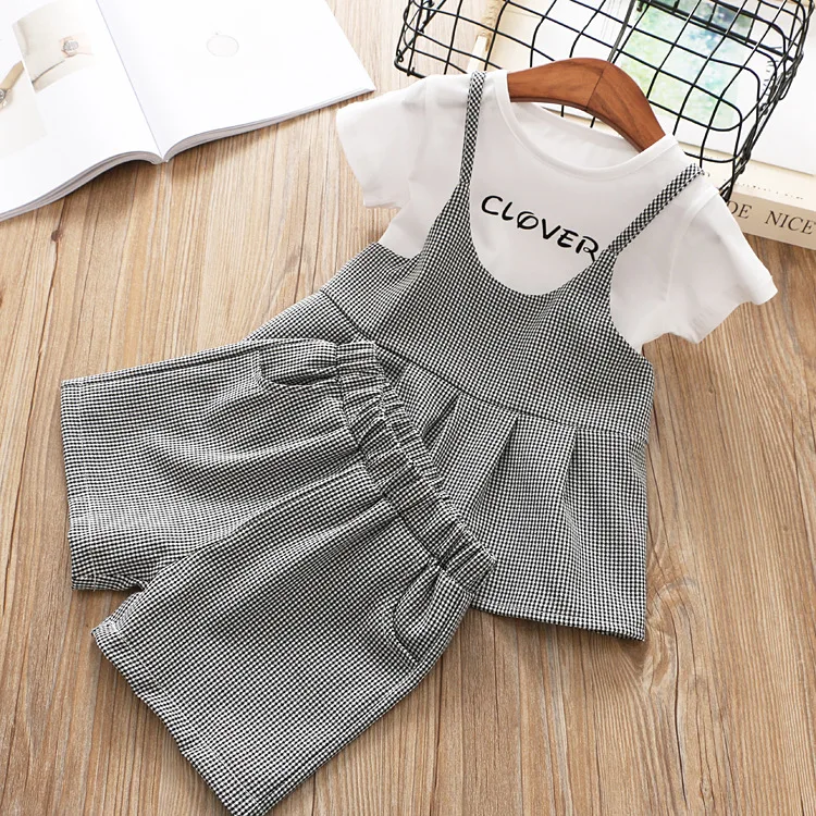 kids summer clothes children clothing girls outfits letter printed short sleeve tshirt+suspender+plaid shorts 3pcs girls sets
kids summer clothes children clothing girls outfits letter printed short sleeve tshirt+suspender+plaid shorts 3pcs girls sets